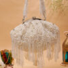 Luxury Pearl-Studded Dome Handbag – Bridal & Festive Statement Clutch