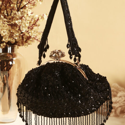 Sequin Dome Handbag – Elegant Evening & Party Clutch