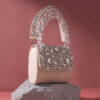 Ivory Crystal Embellished Shoulder Bag – Designer Party & Wedding Handbag