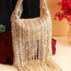Golden Fringe Beaded Party Bag – Luxury Wedding & Cocktail Handbag