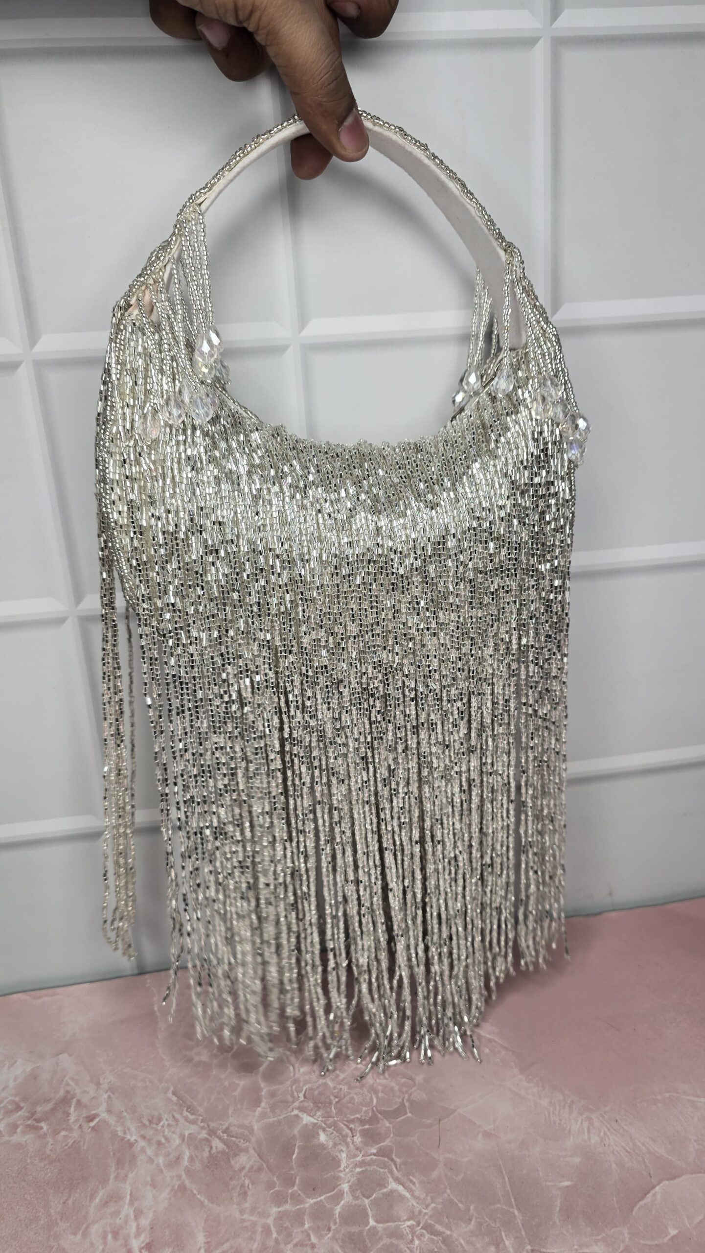 Golden Fringe Beaded Party Bag – Luxury Wedding & Cocktail Handbag - Image 5