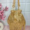 Golden Glam Fringe Potli