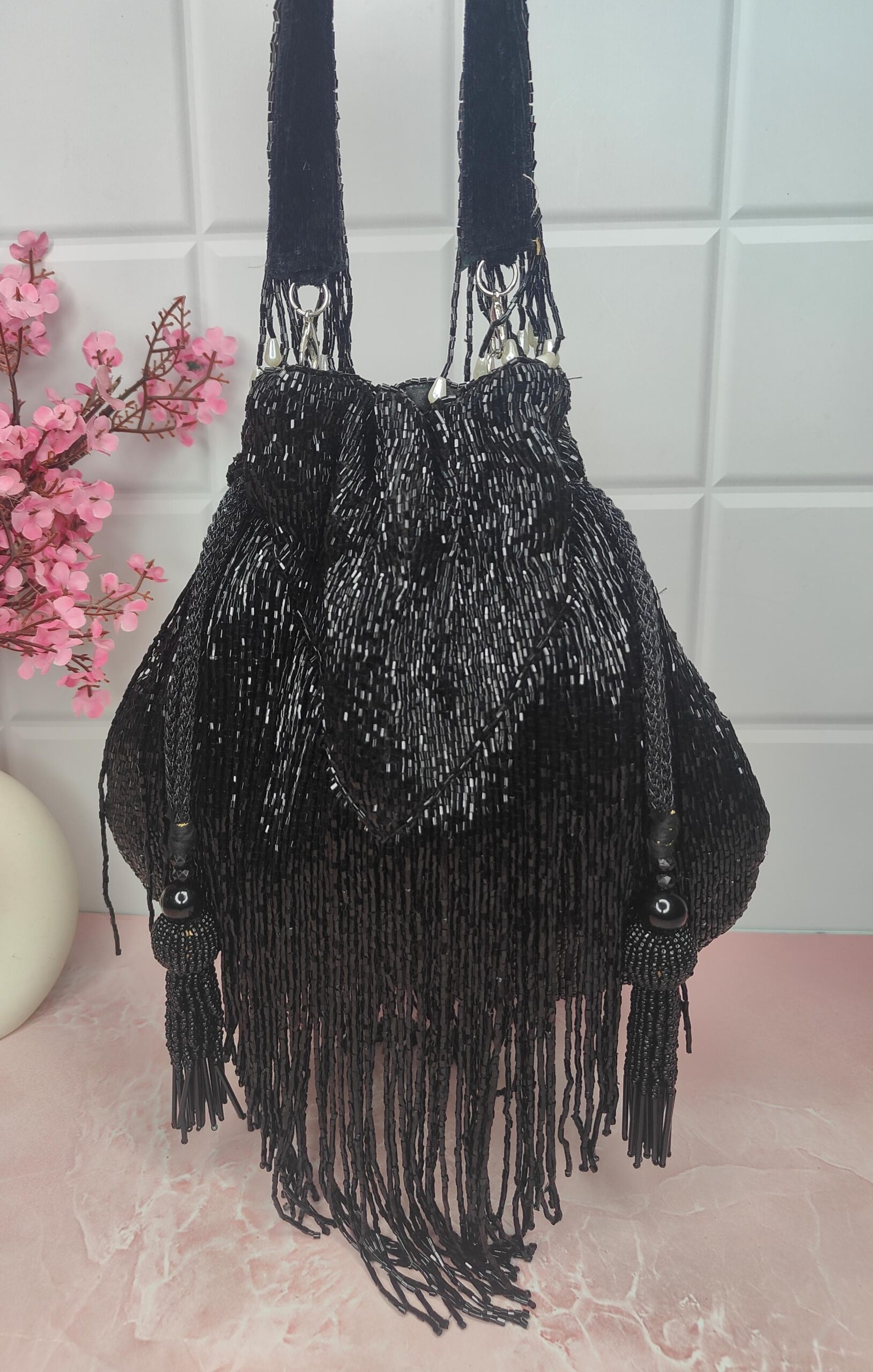 Golden Glam Fringe Potli - Image 3