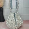 Ivory Pearl & Crystal Beaded Potli Bag – Bridal & Party Clutch