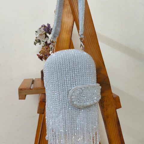 Beaded Fringe Sling Bag – Party & Festive Phone Clutch