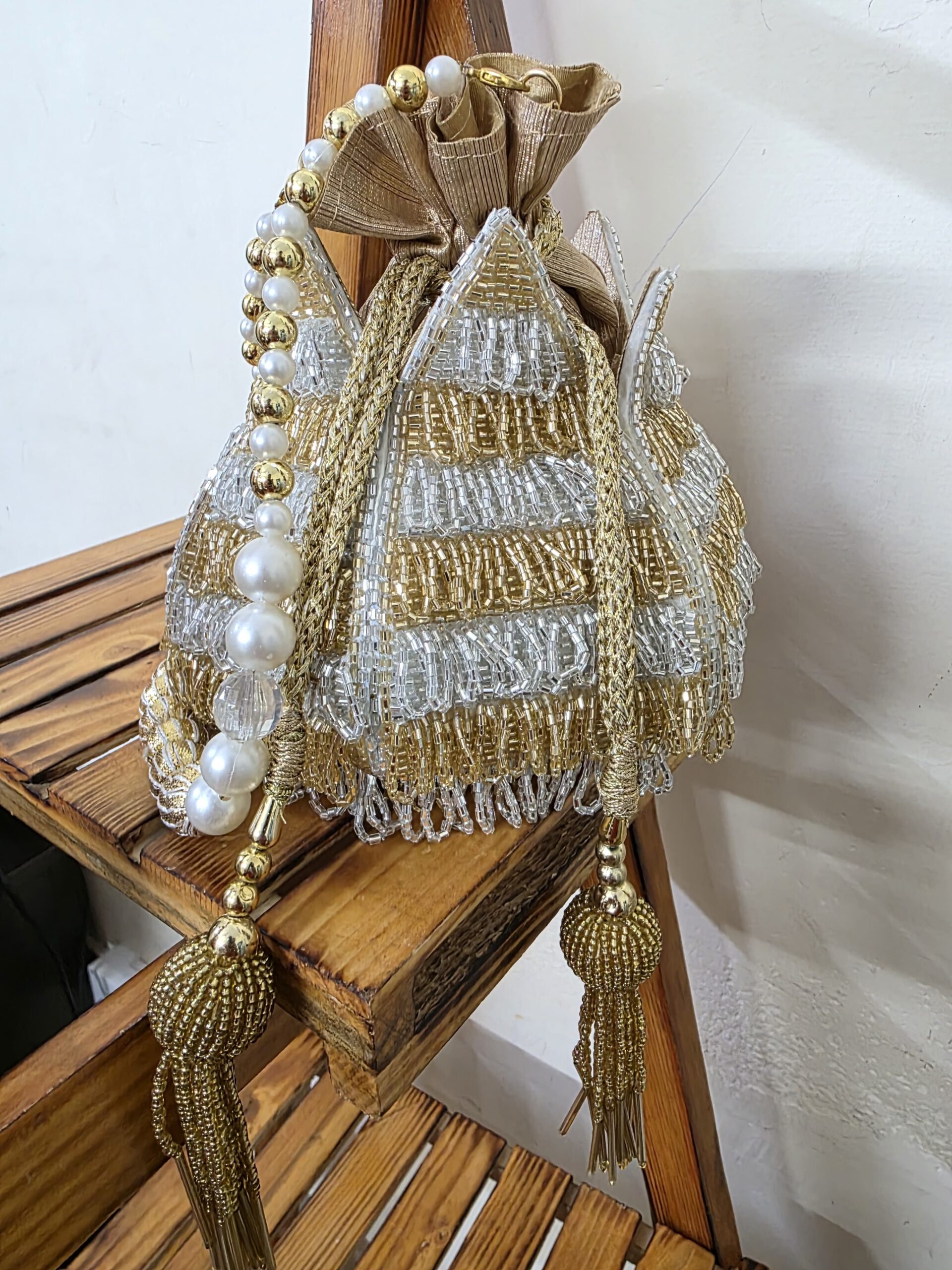 ✨ Golden Royale Layered Potli Bag ✨