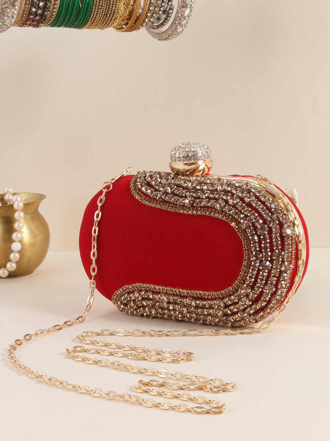 🍷 Royal Maroon Velvet Clutch 🍷 - Image 3