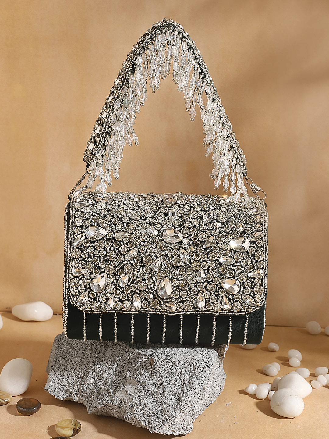 ✨ Midnight Sparkle Crystal Handbag ✨