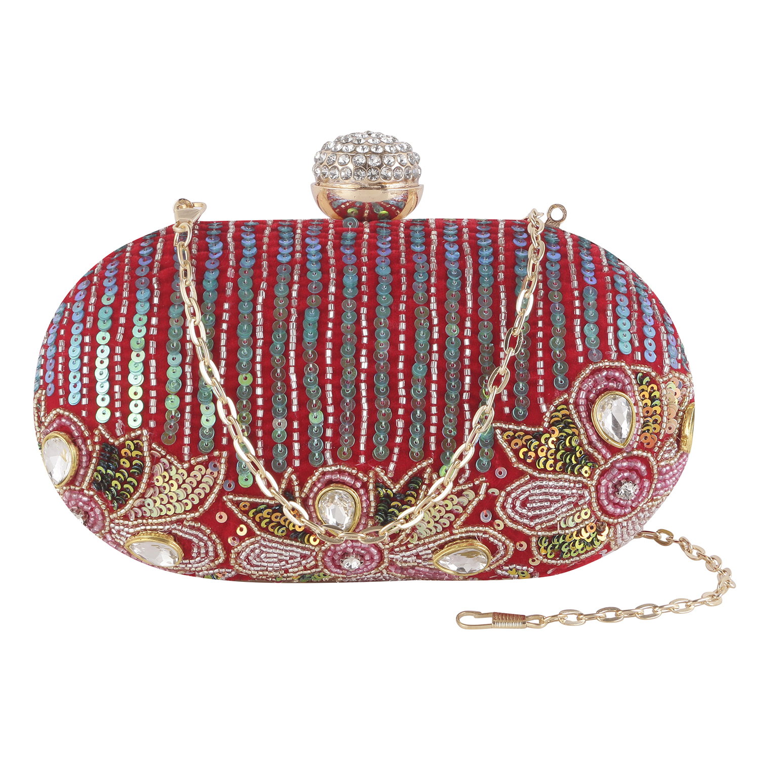 ✨ Royal Hues Sequin Embellished Clutch ✨ - Image 2