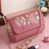 🌸 Blush Gold Embroidered Sling Bag 🌸