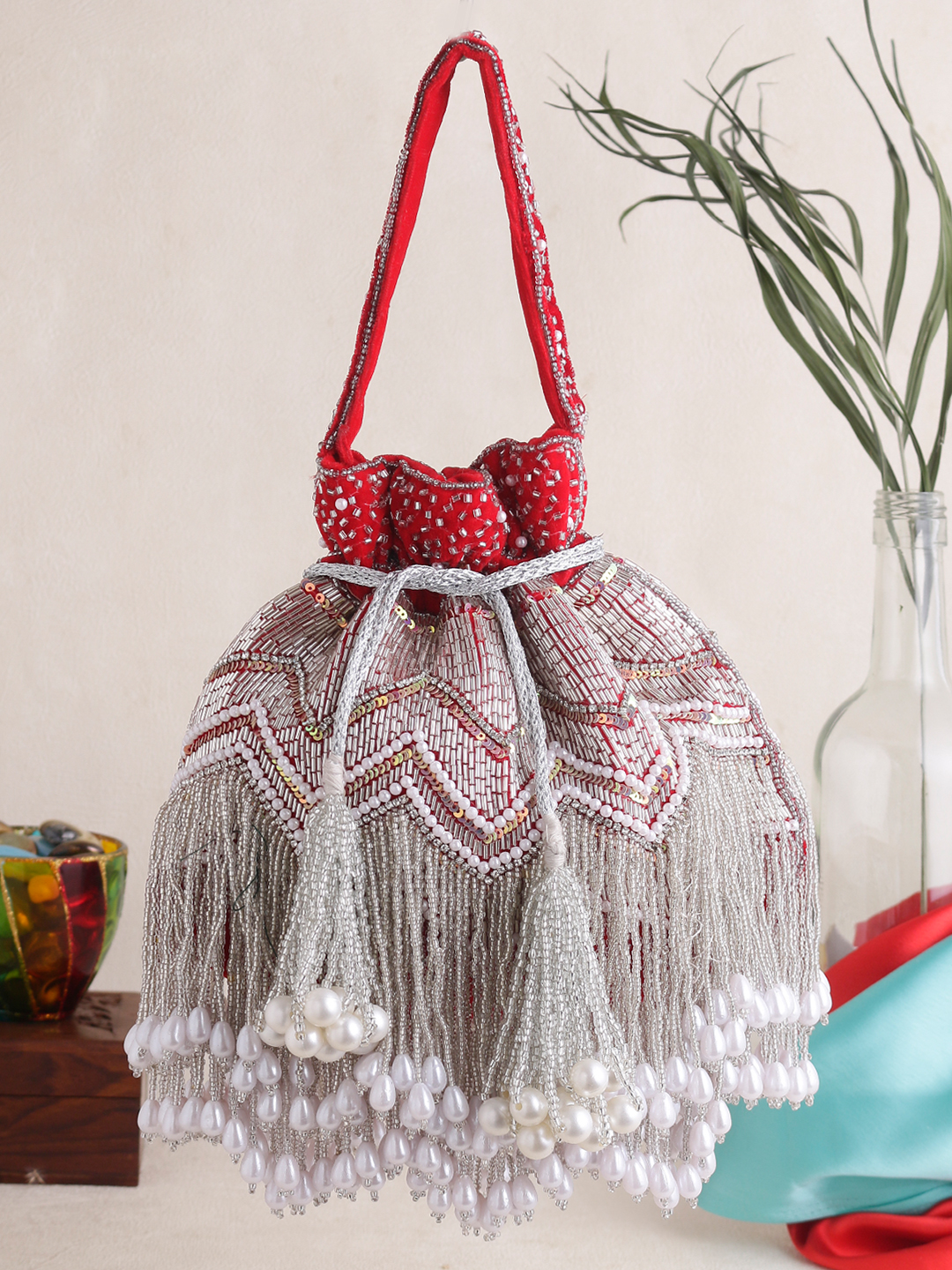 🌸 Blush Royale Beaded Potli Bag 🌸 - Image 3