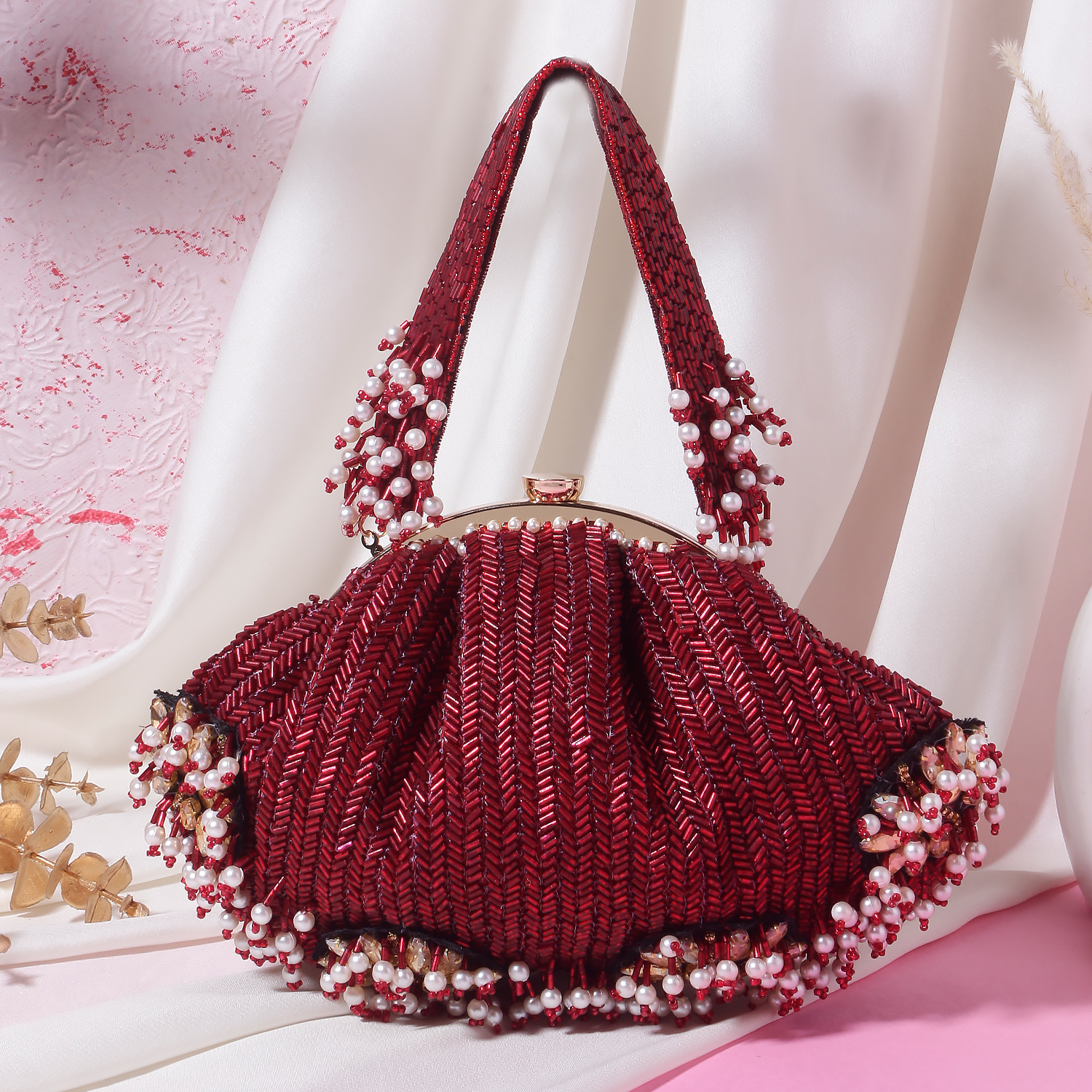 ✨ Ivory Pearl Elegance Potli Bag ✨ - Image 3