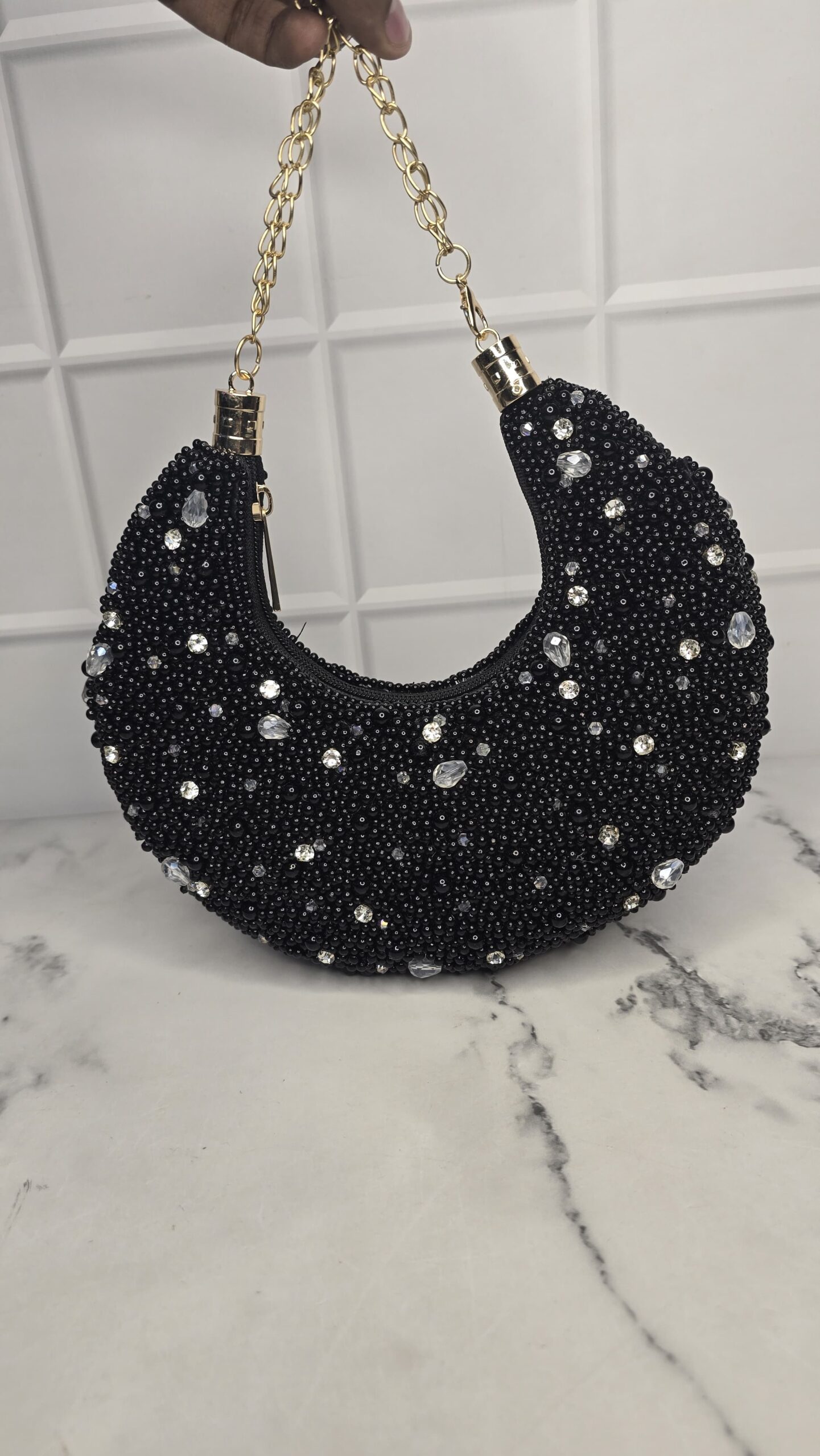🌙 Midnight Moon Beaded Handbag 🌙