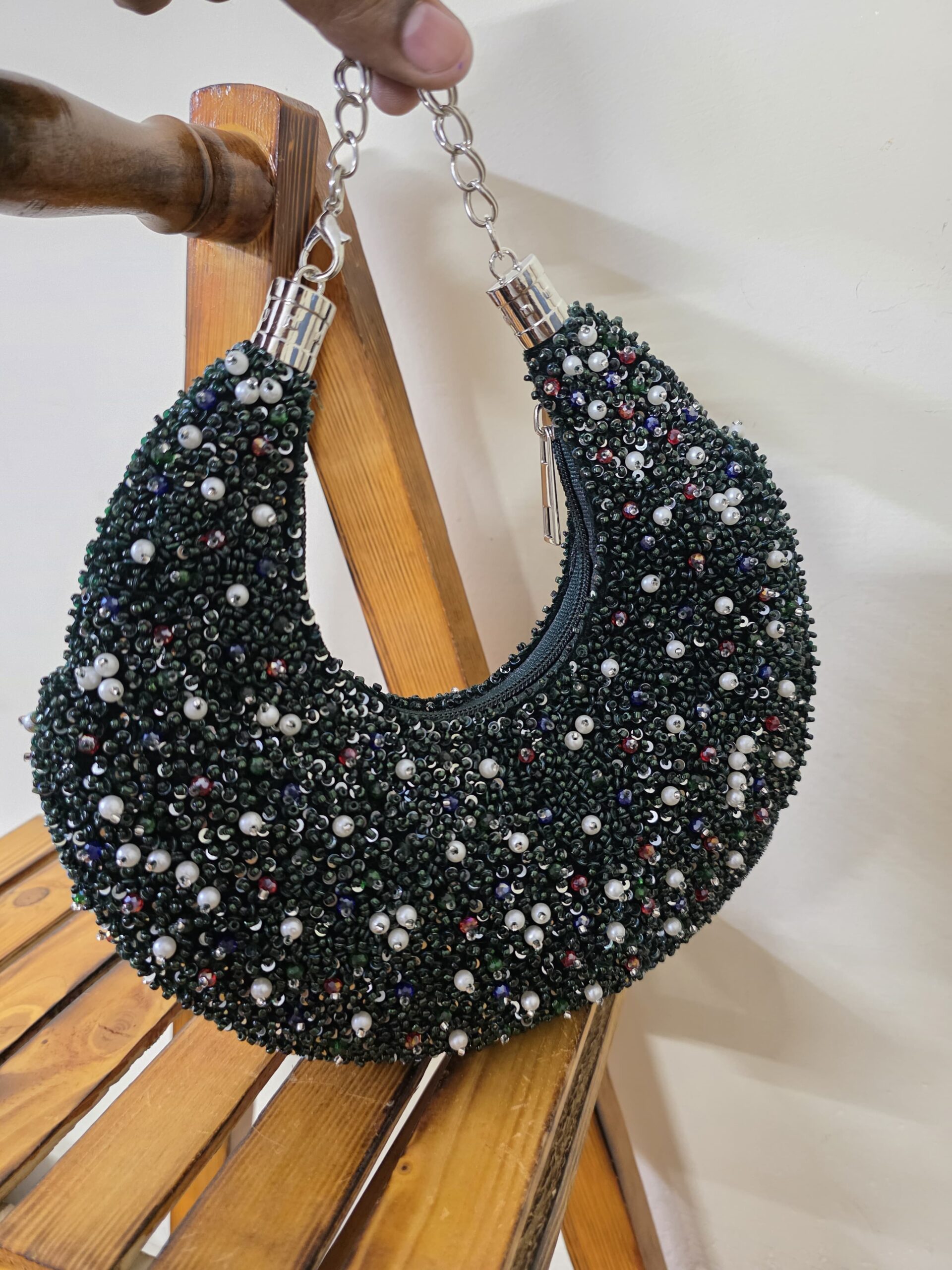 🌙 Midnight Moon Beaded Handbag 🌙 - Image 4