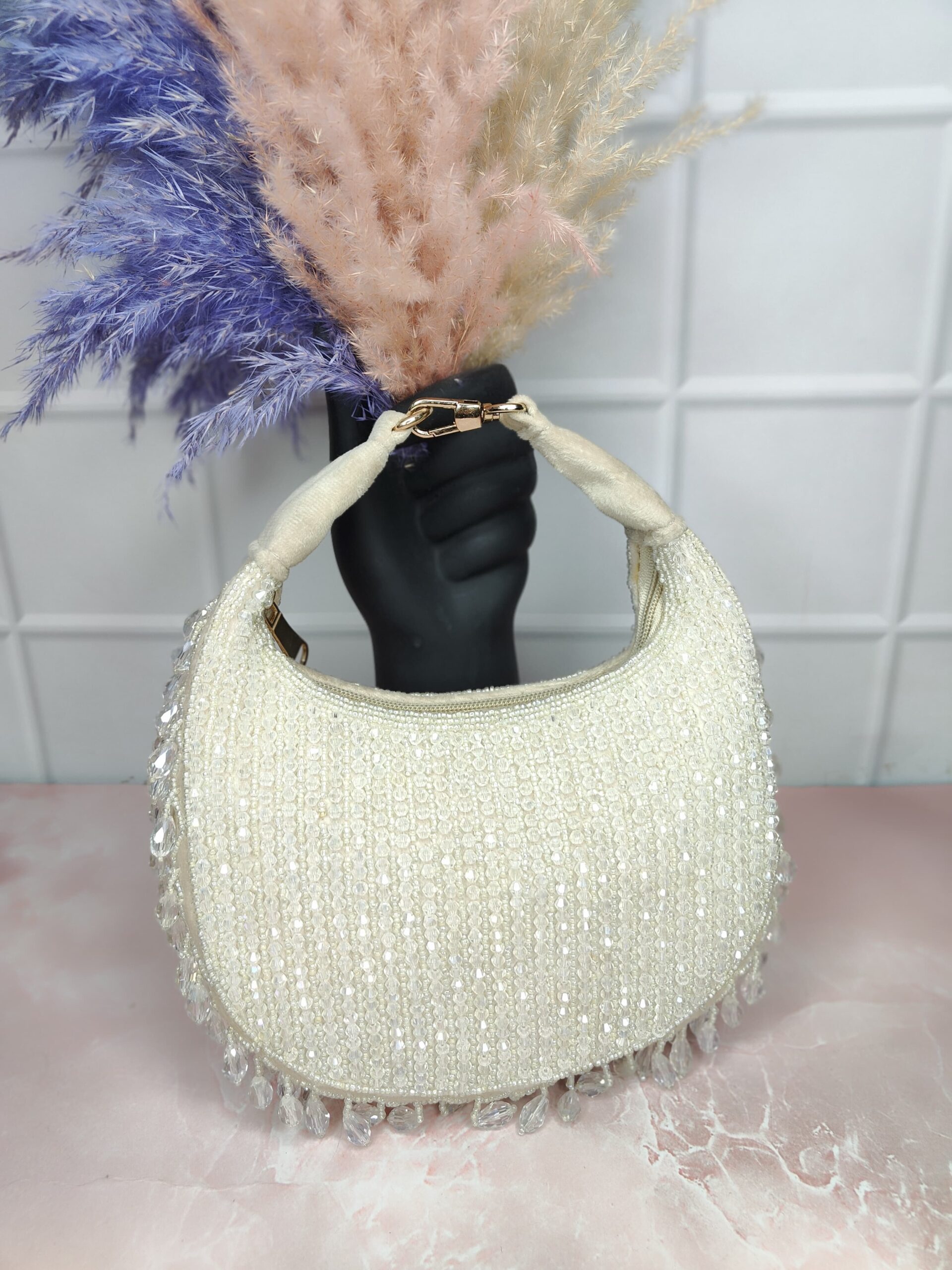 ✨ Midnight Glam Hand-Embroidered Clutch ✨ - Image 3