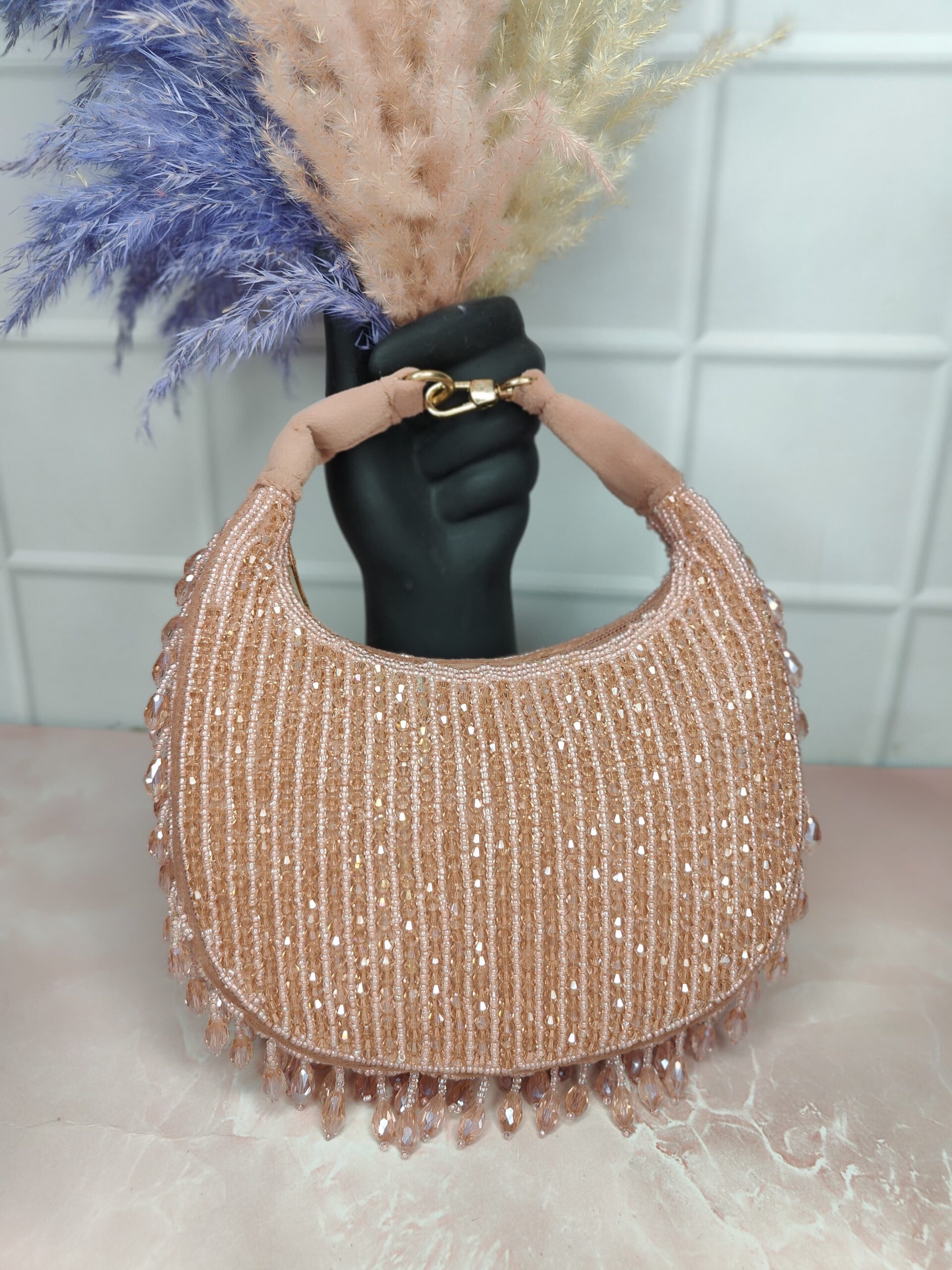 ✨ Midnight Glam Hand-Embroidered Clutch ✨ - Image 2