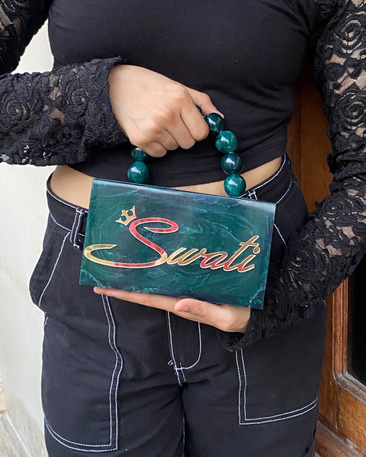 👑 Personalized Luxe Acrylic Name Clutch ✨ - Image 2