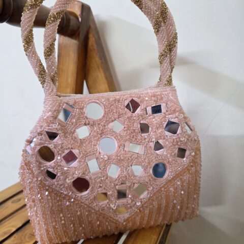 ✨ Blush Mirror Mosaic Handcrafted Bag ✨