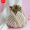 🤍 Classic Pearl Elegance Potli Bag 🤍